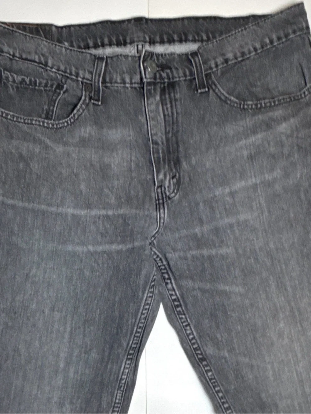 Levi's vintage Men's Charcoal Gray Regular Fit Straight Jeans 36x34